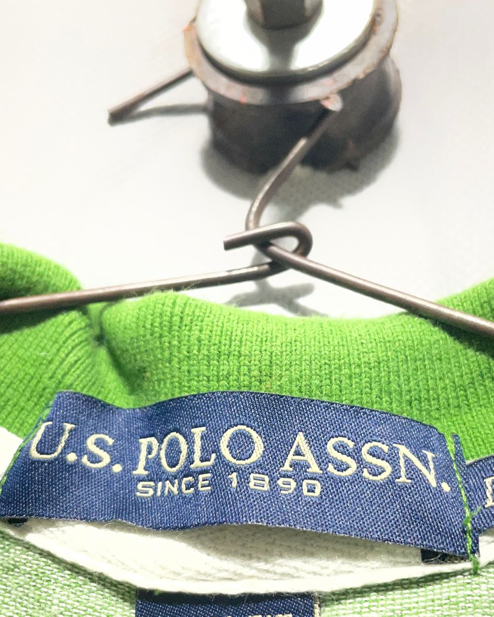 Polo U.S. Assn Green Cotton Polo T Shirt For Men Large