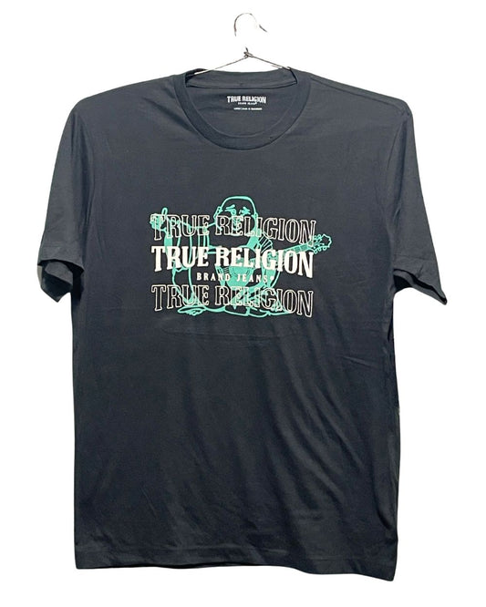 True Religion Black Cotton T Shirt For Men L