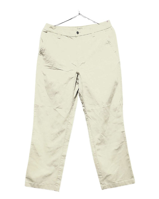 L.L.Bean Cream Cotton Dress Pant For Men L