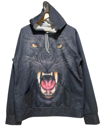 3D Print Black For Men Hoodie L