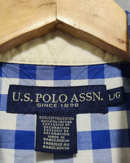 Polo U.S. Assn Blue Shirt For Men L