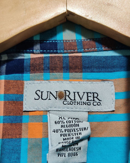 Sun River Blue Shirt For Men M