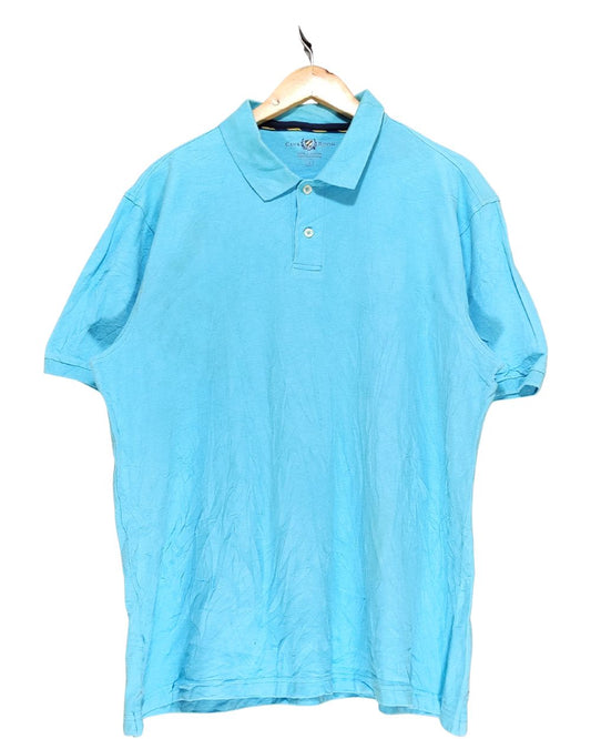 Club Room Blue Cotton Polo T Shirt For Men Large