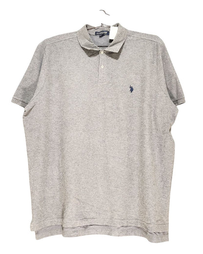 Polo U.S. Assn Gray Cotton Polo T Shirt For Men 3X Large