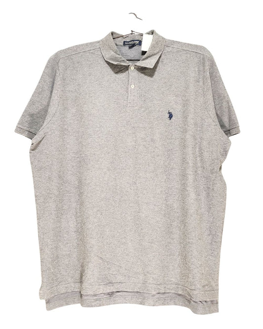 Polo U.S. Assn Gray Cotton Polo T Shirt For Men 3X Large