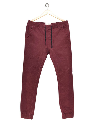 Everyday Jogger Maroon Cotton For Men Cargo Pant M