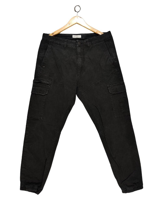 Pull & Bear Black Cotton For Men Cargo Pant M