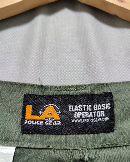 LA Police Gear Green Cotton For Men Cargo Pant M