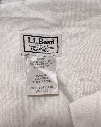 L.L.Bean Cream Cotton For Men Cargo Pant L