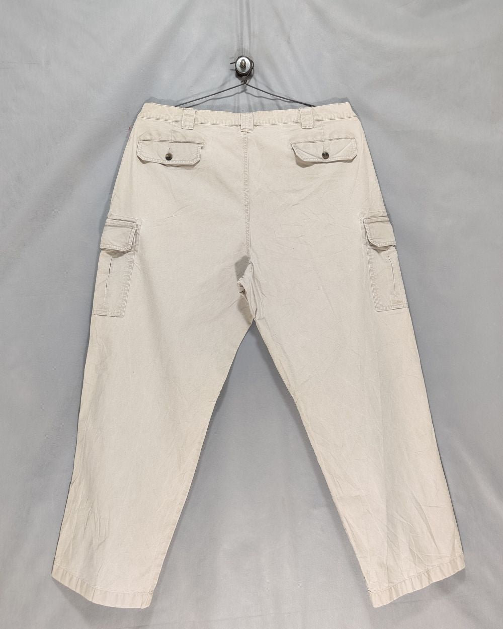 L.L.Bean Cream Cotton For Men Cargo Pant L
