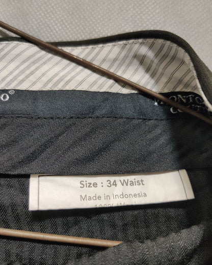 Pronto Uomo Couture Gray Cotton Dress Pant For Men L