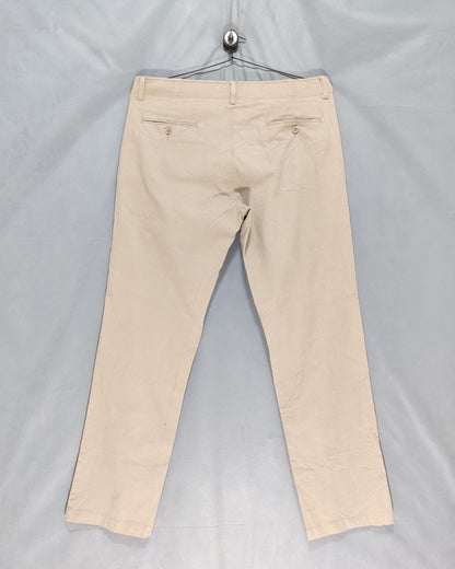 Haggar  Khaki Cotton Dress Pant For Men L