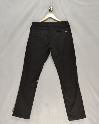 Volcom Black Cotton Dress Pant For Men M
