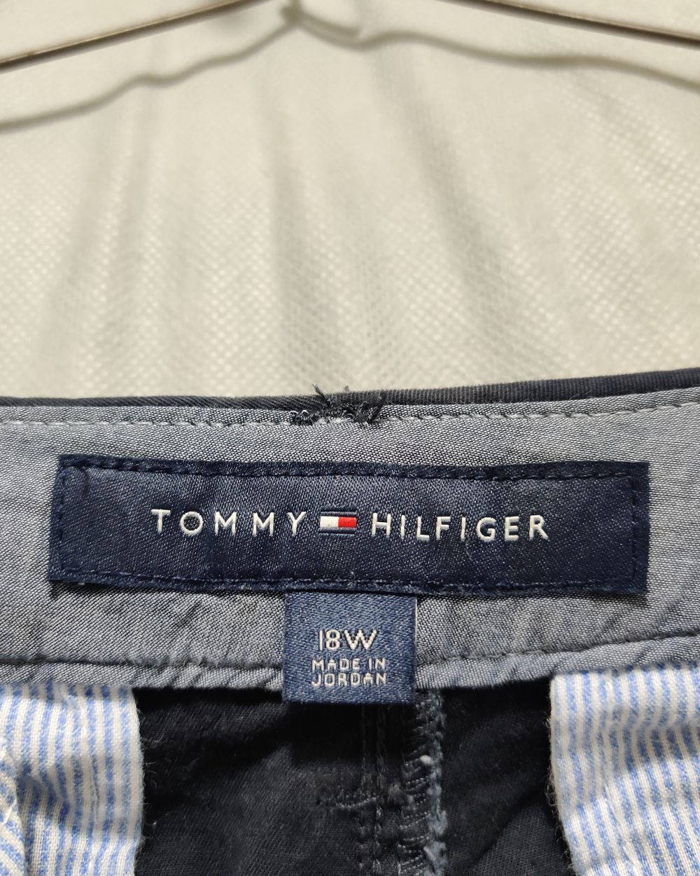 Tommy Hilfiger Blue Cotton Dress Pant For Men XL
