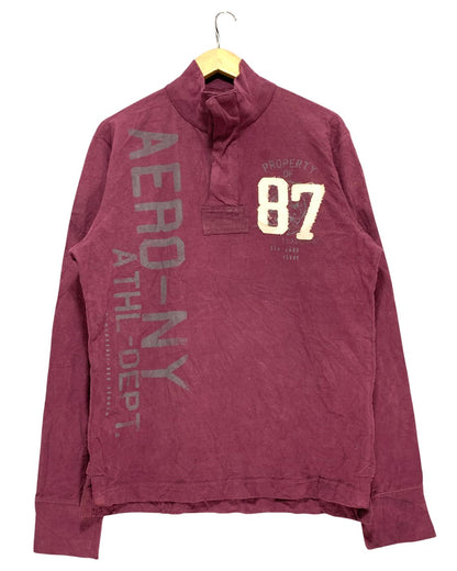 Aeropostale Maroon For Men Sweatshirt  M
