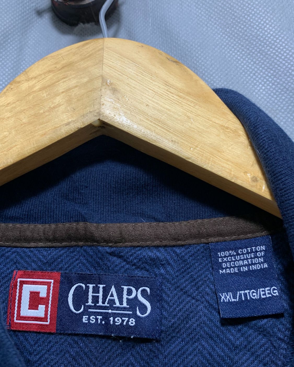 Chaps Blue For Men Sweatshirt  XXL