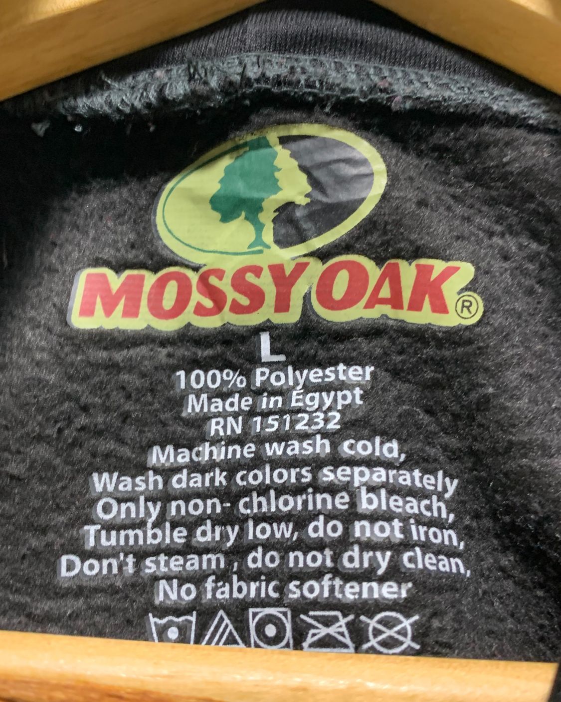 Mossy Oak Gray For Men Hoodie L