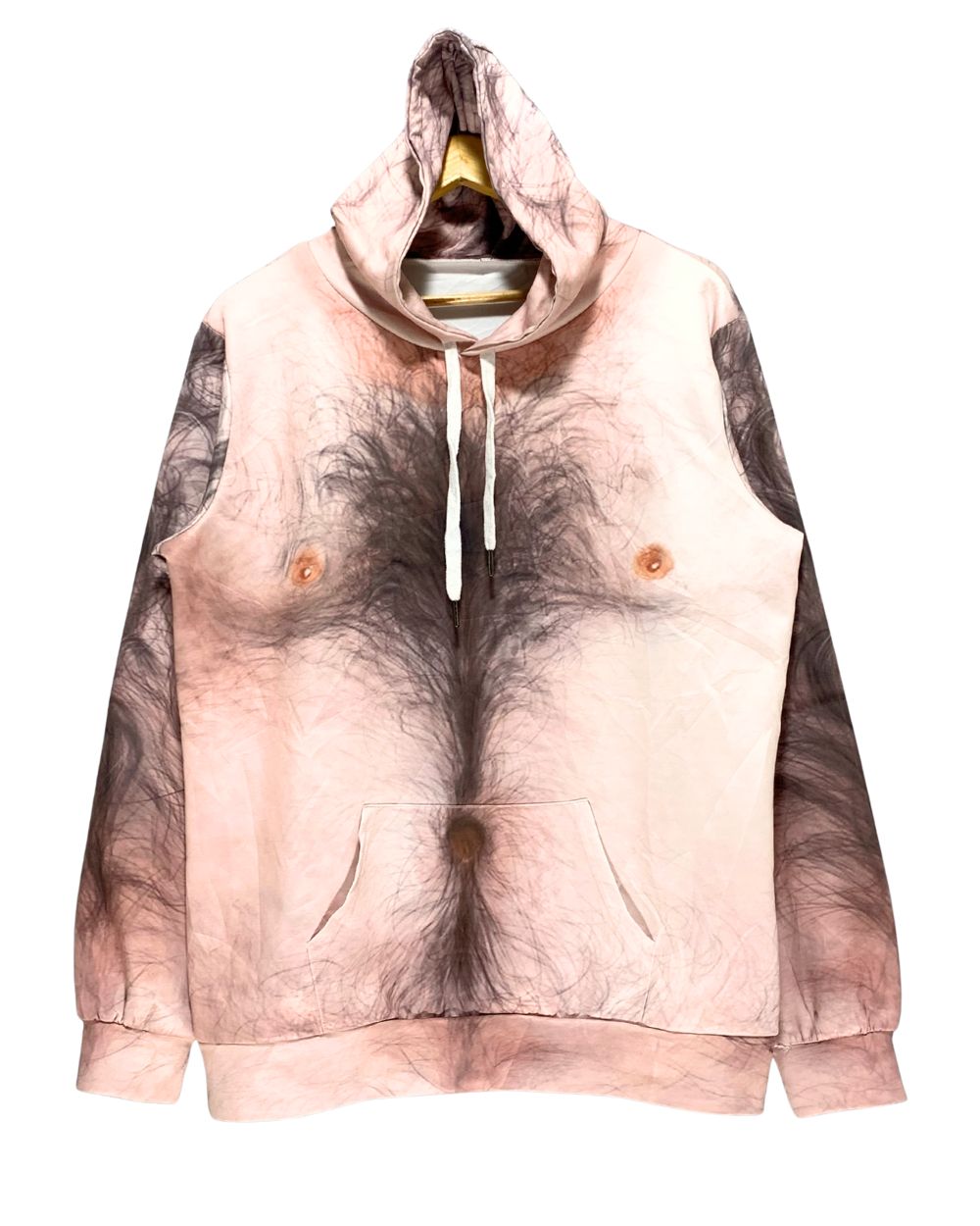3D Print Cream For Men Hoodie L