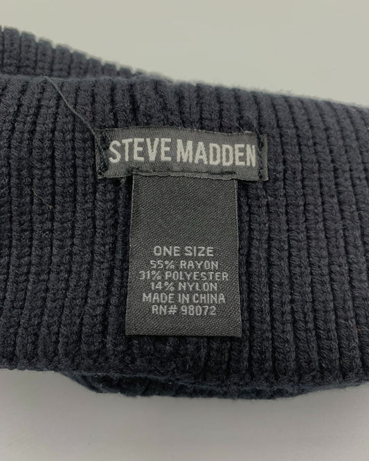 Steve Madden Black Winter Cap For Men