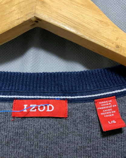 Izod Blue For Men Sweater L