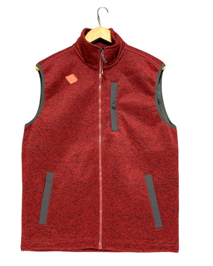 St John's Bay Maroon For Men Vest Zipper S
