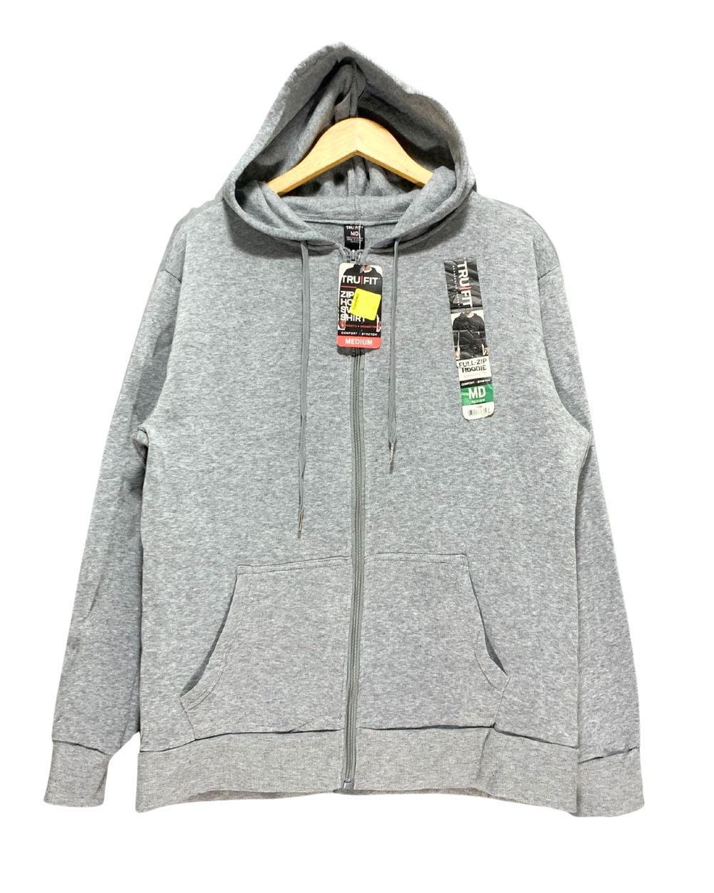 Tru Fit Gray For Men Zipper M