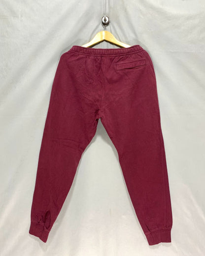 Nike Maroon Sport Winter Trouser For Men M
