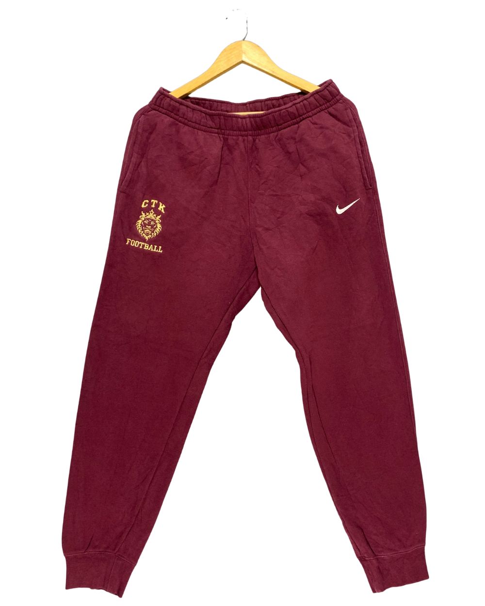 Nike Maroon Sport Winter Trouser For Men M