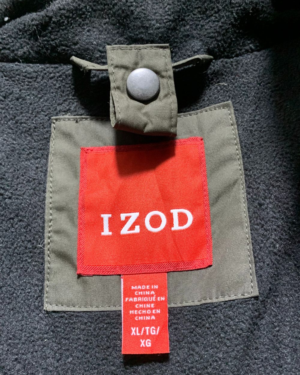 Izod Black For Men Jacket XXLarge