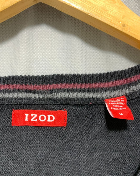 Izod Black For Men Sweater M