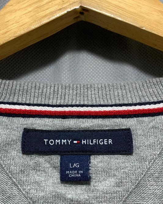 Tommy Hilfiger Gray For Men Sweater L