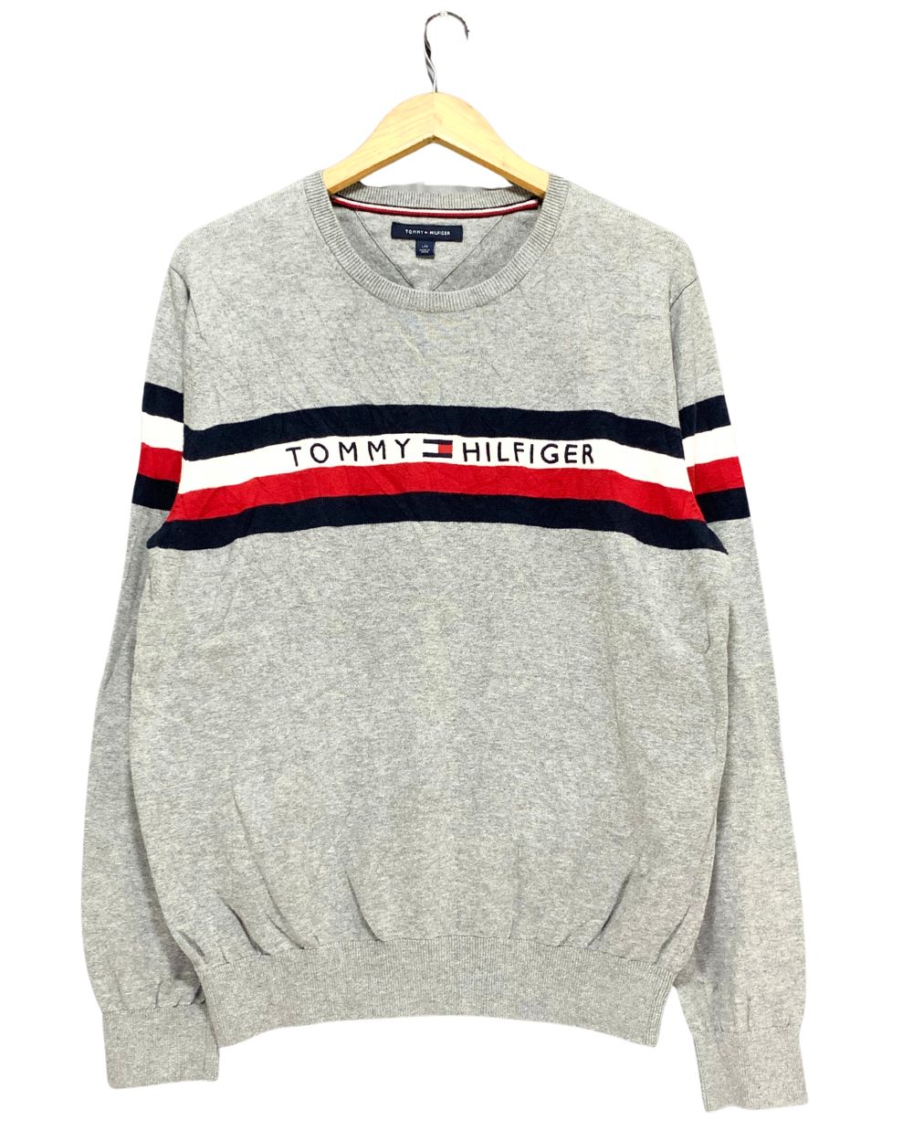 Tommy Hilfiger Gray For Men Sweater L