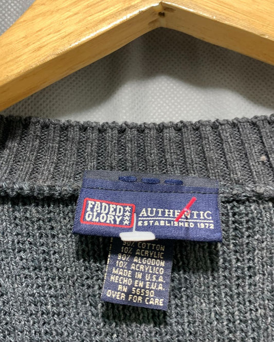 Faded Glory Gray For Men Vest Sweater M