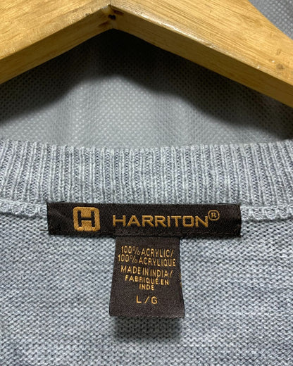 Harriton Gray For Men Sweater L