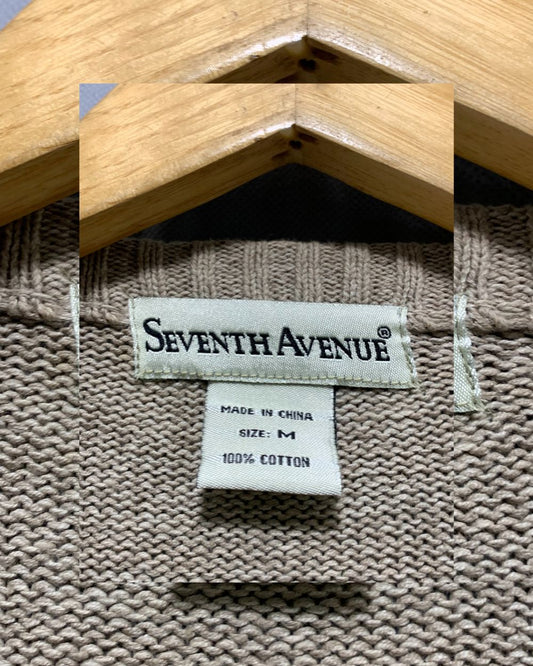 Seventh Avenue Cream For Men Sweater M