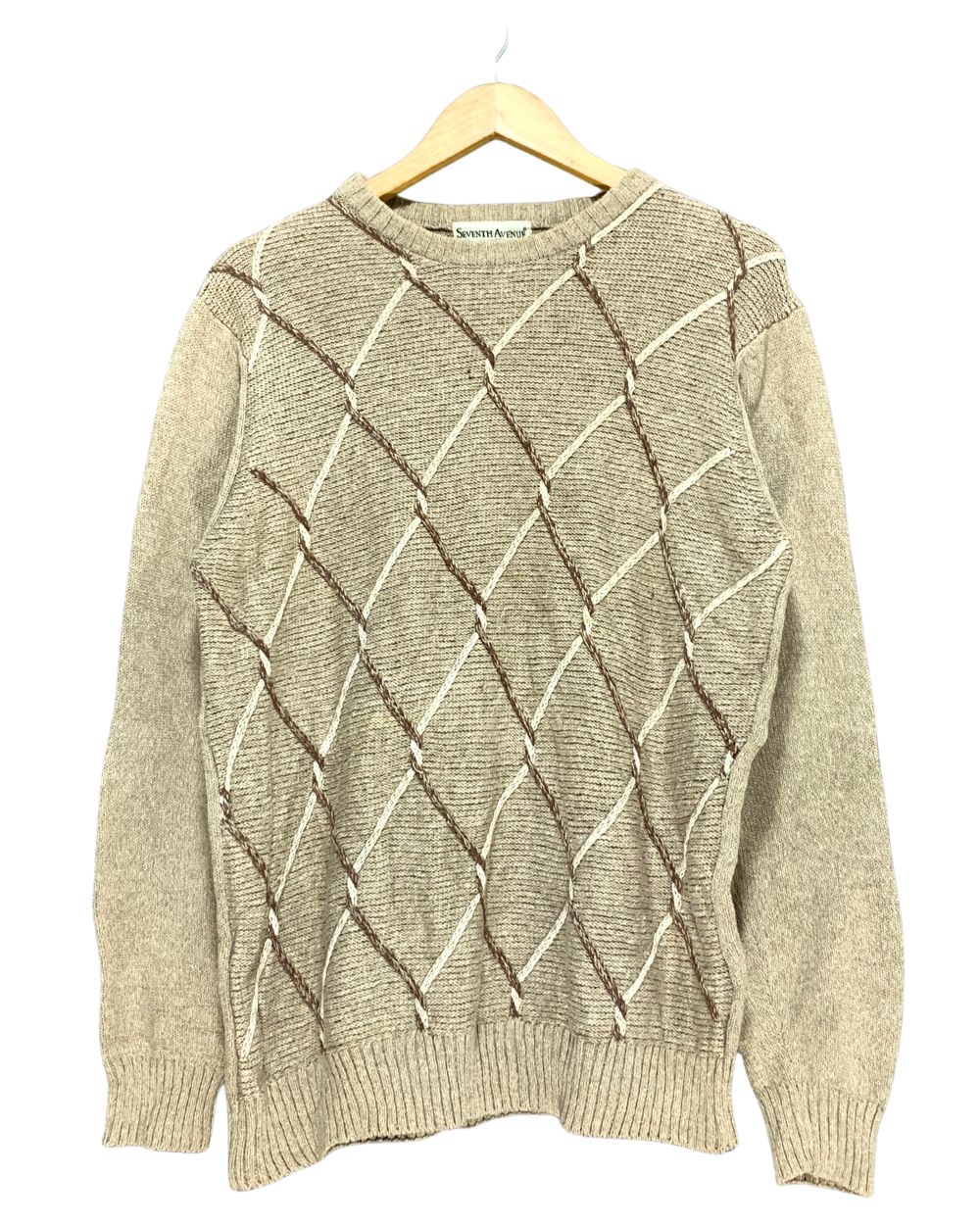 Seventh Avenue Cream For Men Sweater M