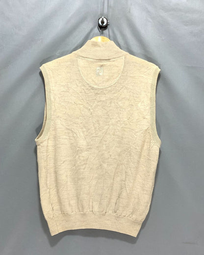 Fj Cream For Men Vest Sweater L