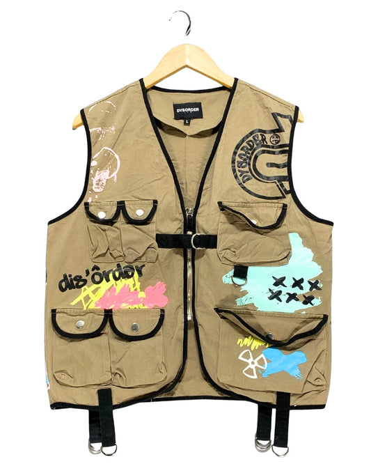 Dysorder Brown For Men Vest Jacket Large