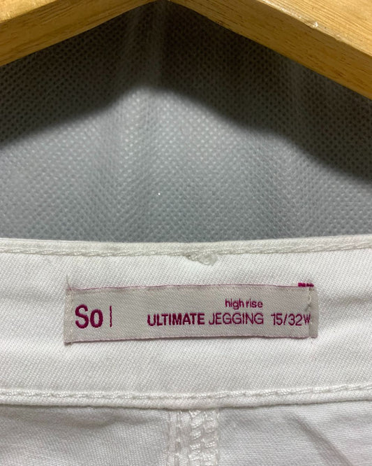 So Ultimate Jegging White Jeans For Women L