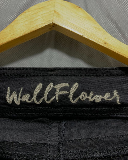 Well Flower Black Jeans For Women L