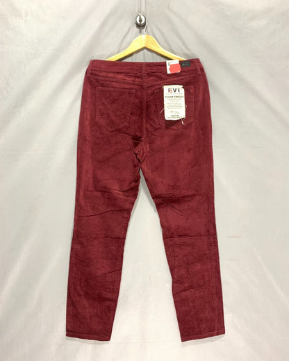 EV1 Maroon Jeans For Women L