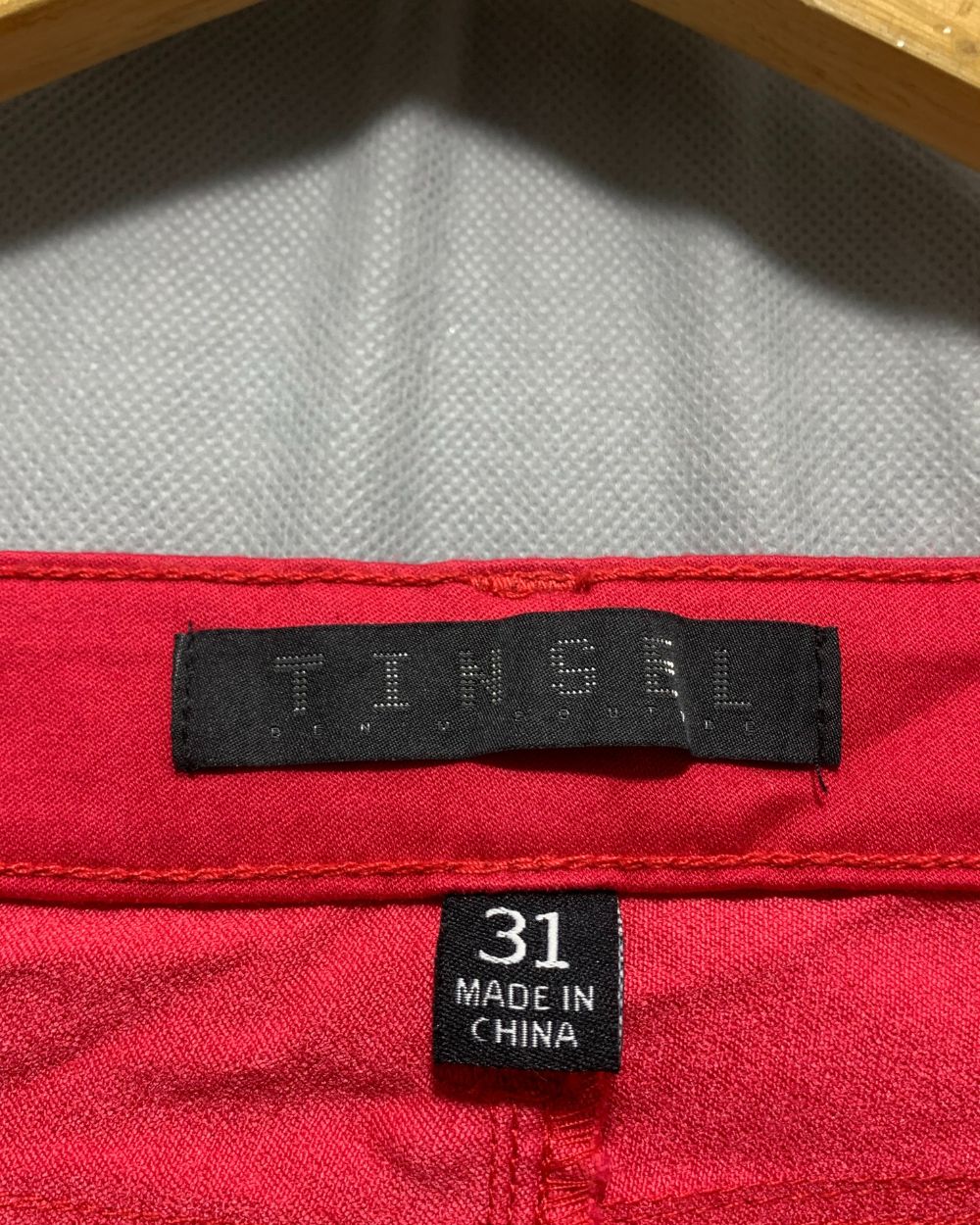 Tinsel Red Jeans For Women L