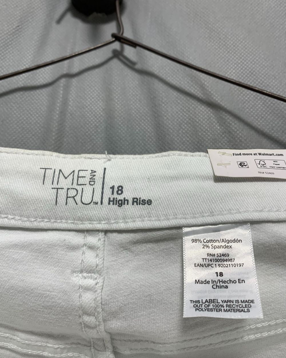 Time And Tru White Jeans For Women XL