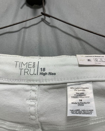 Time And Tru White Jeans For Women XL