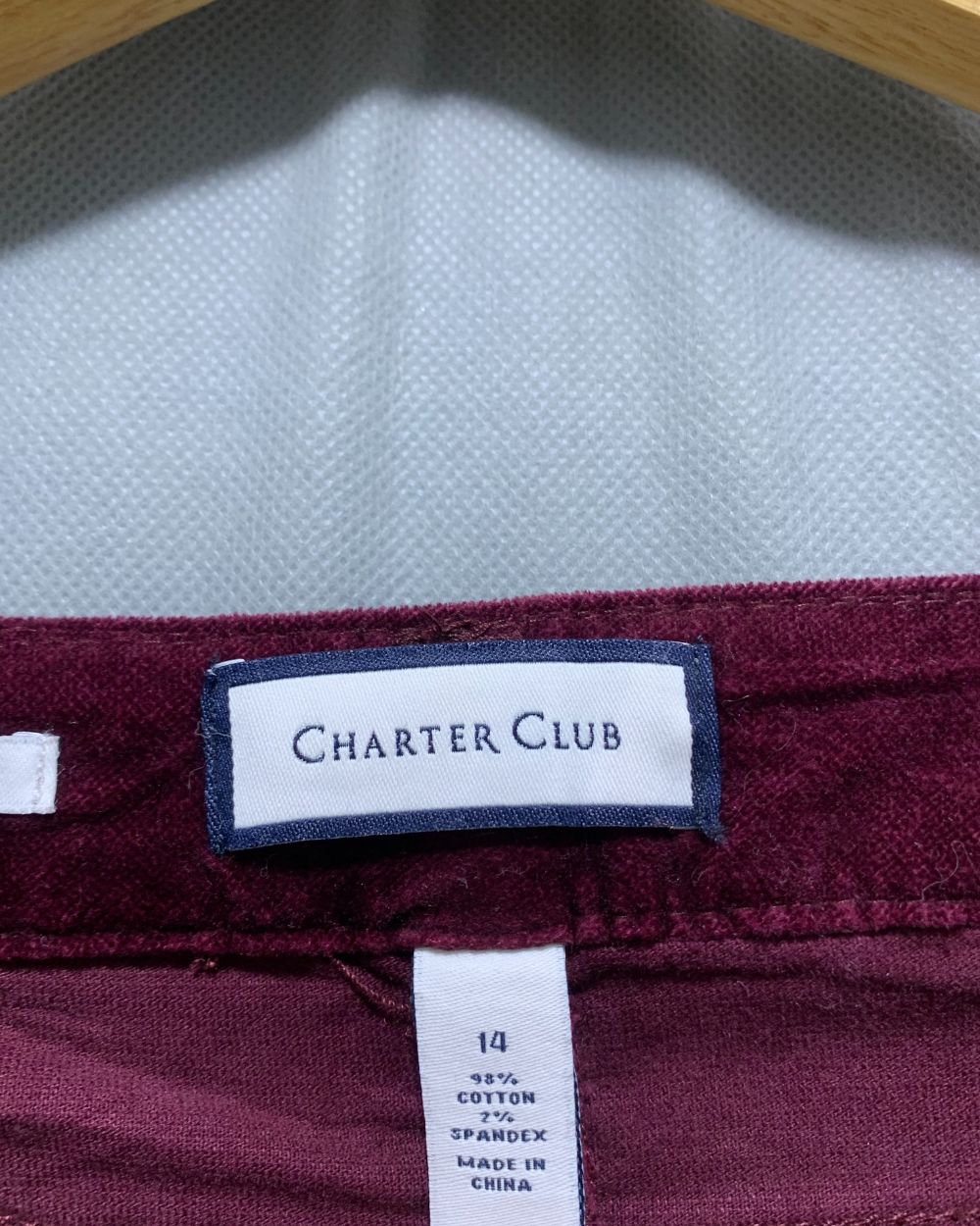 Charter Club Maroon Jeans For Women L