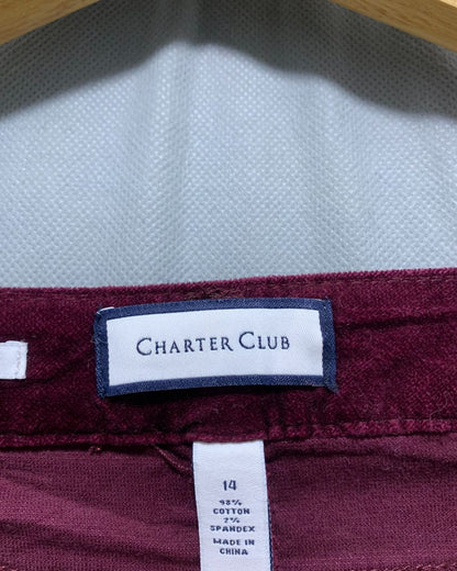 Charter Club Maroon Jeans For Women L