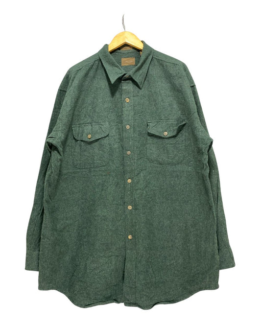 St John's Bay Green Falalen Shirt For Men XXL