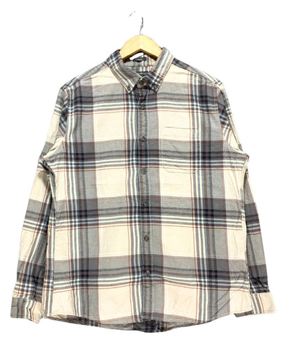 Eddie Bauer Cream Falalen Winter Shirt For Men Large