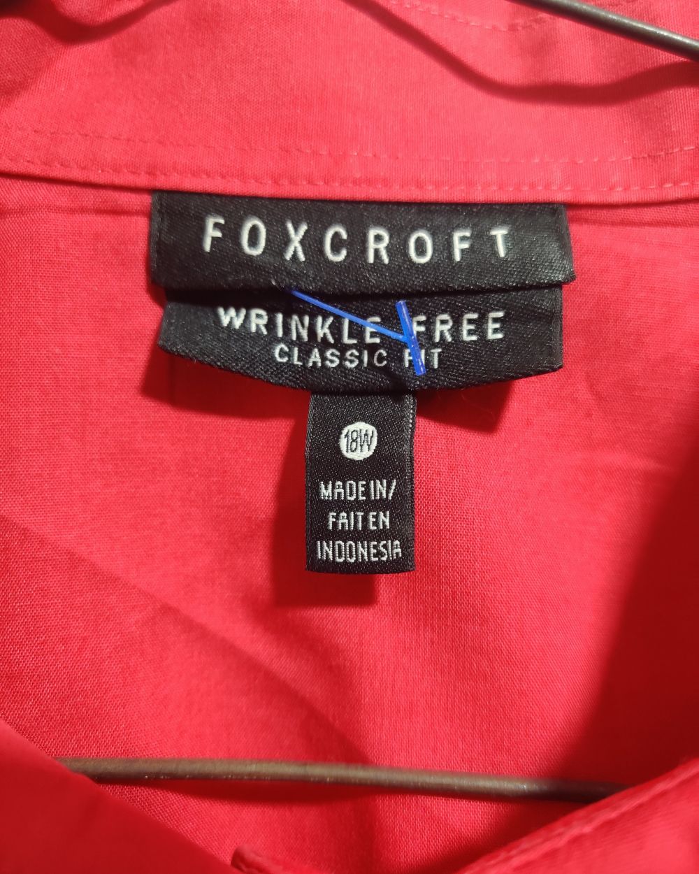 Foxcroft Red Cotton Shirt For Men XL
