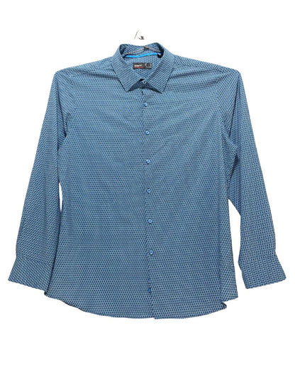 Quieti Blue Cotton Shirt For Men Large